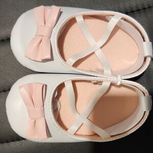 Pink and White Kids Ballet Flats